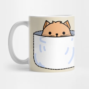 Orange Pocket Kitten Mug